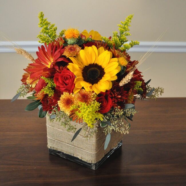 Golden Harvest Cube from Verzaals Florist and Events in Wilmington, NC