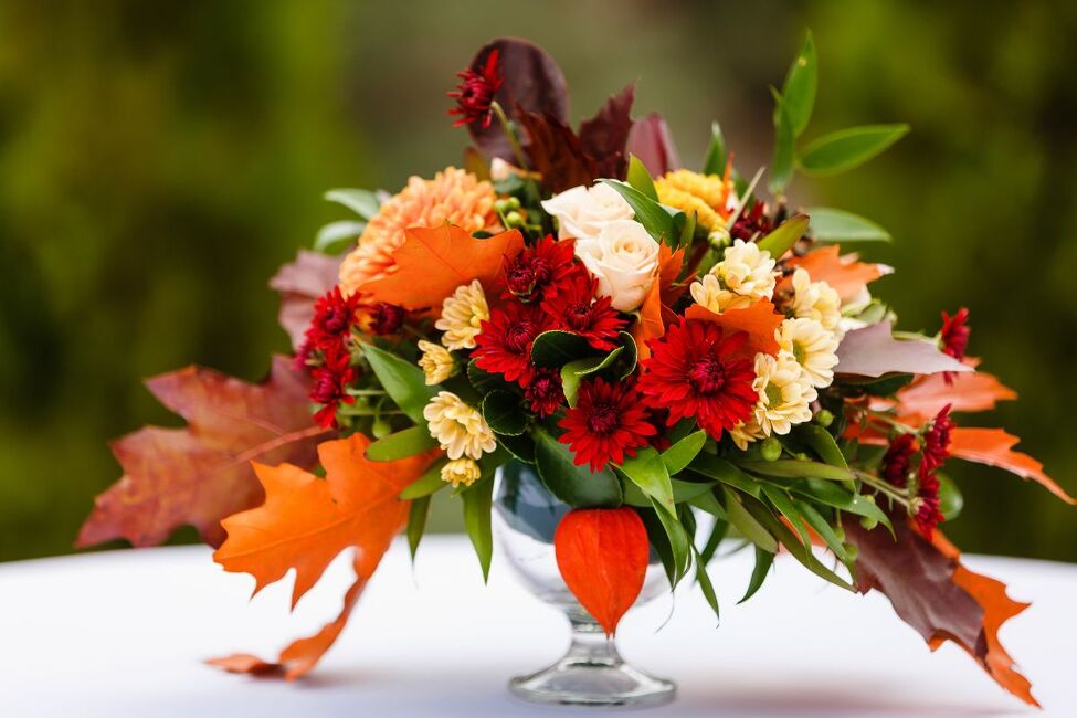 Fall Elegance Centerpiece from Verzaals Florist and Events in Wilmington, NC