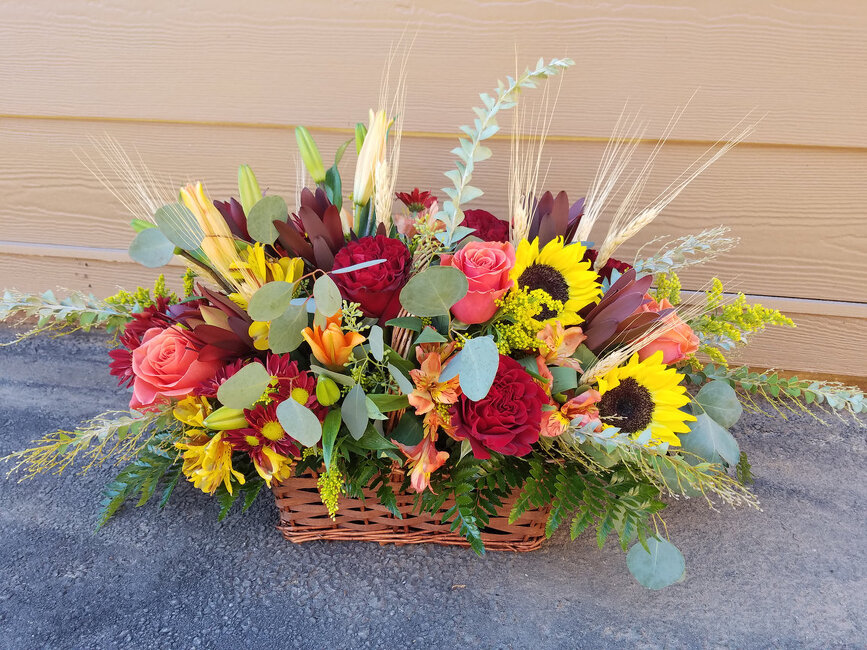 Blooming Autumn Basket from Verzaals Florist and Events in Wilmington, NC