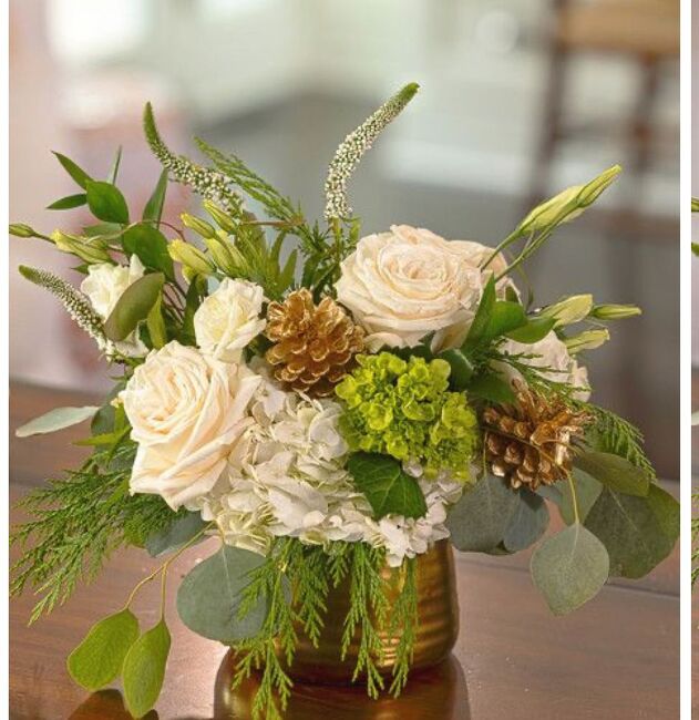 Golden Winter Elegance from Verzaals Florist and Events in Wilmington, NC