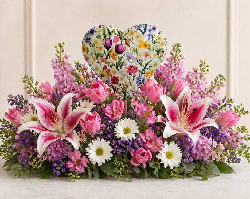 Blooming Heart OR Butterfly Keepsake Centerpiece