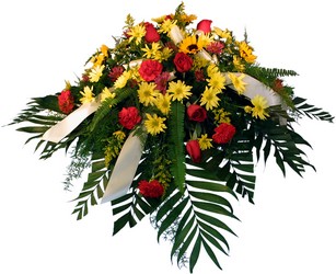 Warming Thoughts Casket Spray from Verzaal's Florist & Events in Wilmington