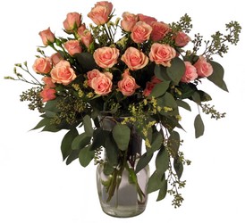 Dozen Pink Roses Vased from Verzaal's Florist & Events in Wilmington