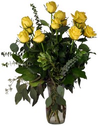Dozen Yellow Roses Vased from Verzaal's Florist & Events in Wilmington