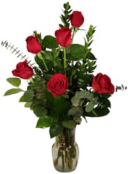 Half Dozen Roses Vased from Verzaal's Florist & Events in Wilmington