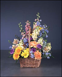 basket of pastels from Verzaal's Florist & Events in Wilmington