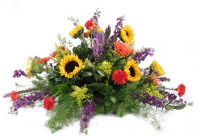 Mixed Garden Casket Saddle from Verzaal's Florist & Events in Wilmington